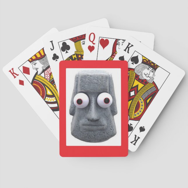 Bug-Eyed Moai'd Novelty Playing Cards (Back)