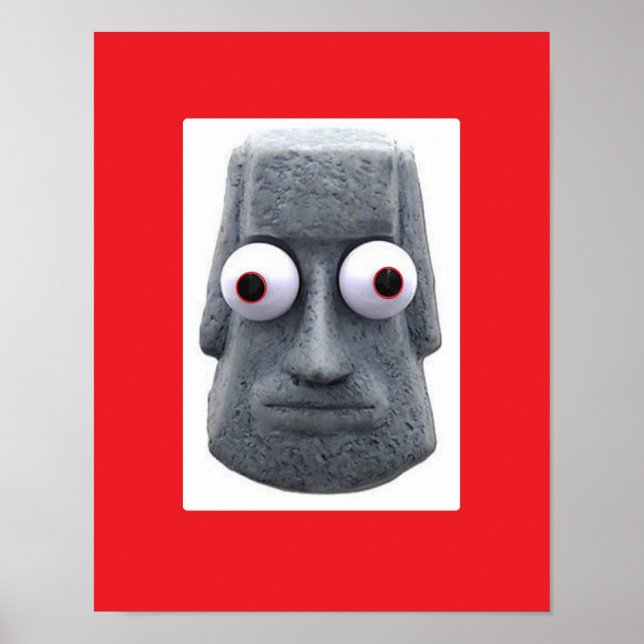 Bug-Eyed Moai'd Novelty Poster (Front)