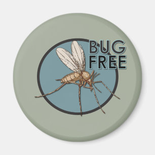 Bug Free - Standard, 2¼ Inch Round Magnet