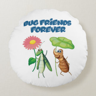Bug Friends Forever Round Cushion