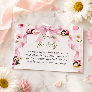 Bug Girl Baby Shower Book Request Enclosure Card