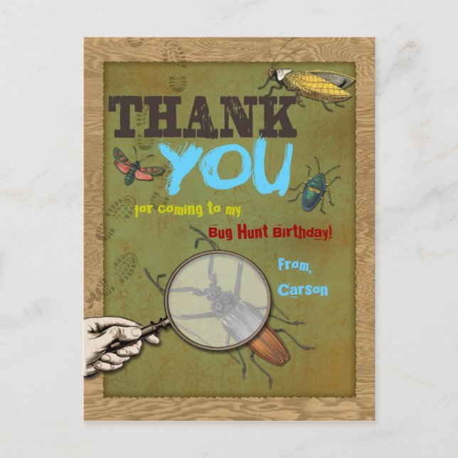 Bug Hunt Thank You Postcard (Front)