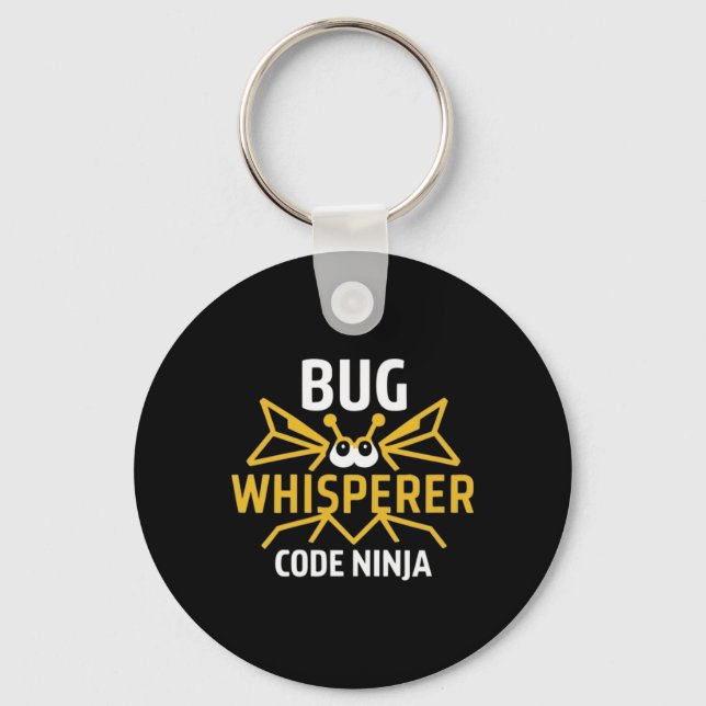 Bug Hunt Vulnerable Hunting Cyber Threat Bug Bount Key Ring (Front)