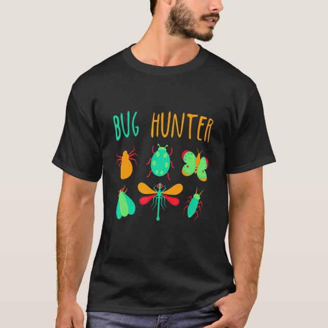 Bug Hunter Insect  For Kids Boys Girls T-Shirt (Front)
