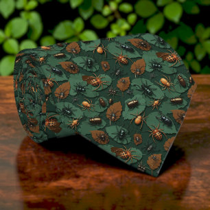 Bug, Insect & Arachnid Pattern Custom Necktie