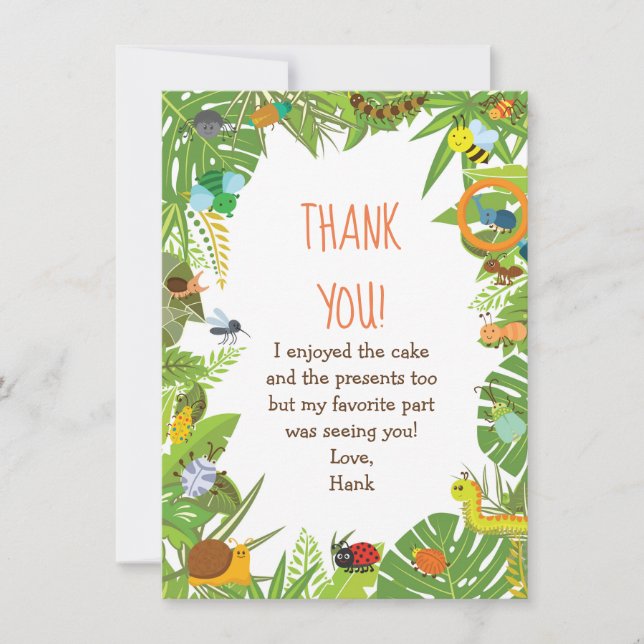 Bug Insect Thank You Cards (Front)