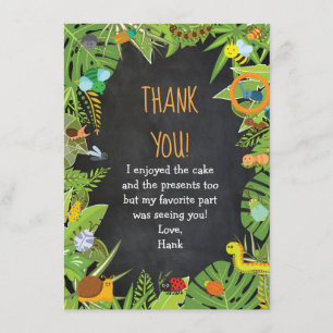 Bug Insect Thank You Cards Chalkboard