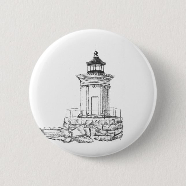 Bug Light Sketch 6 Cm Round Badge (Front)