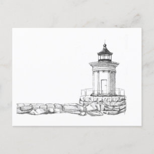 Bug Light Sketch Postcard