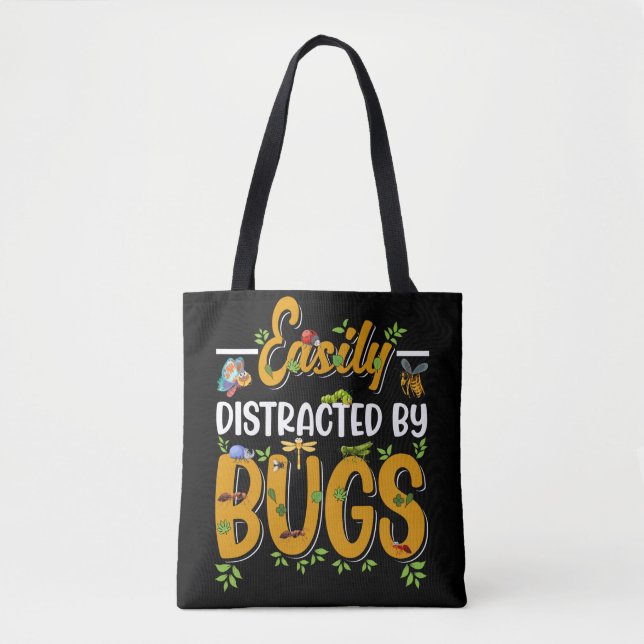 Bug Lover Insects Boys Girls Funny Science Tote Bag (Front)
