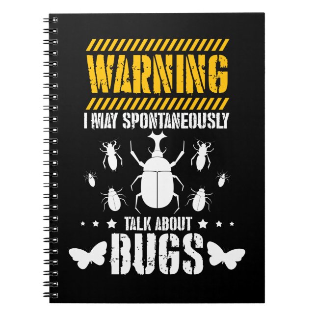 Bug Lover Insects Funny Entomologist Notebook (Front)