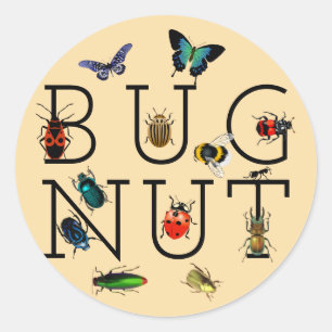 Bug Nut Classic Round Sticker