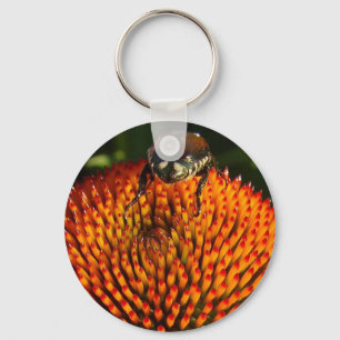Bug on Flower Key Ring