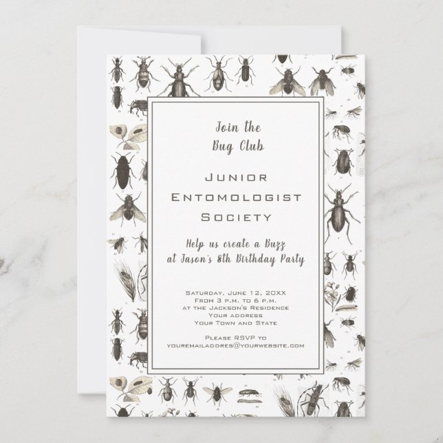 Bug or Insect Theme Birthday Party (Front)