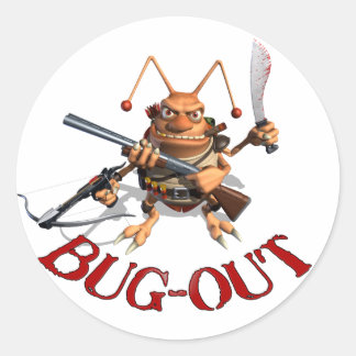 Bug-Out Classic Round Sticker