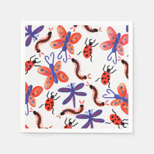 Bug Party Insect Birthday  Summer Collection Napkin