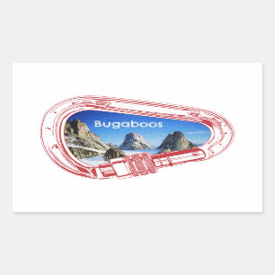 Bugaboos Climbing Carabiner Rectangular Sticker