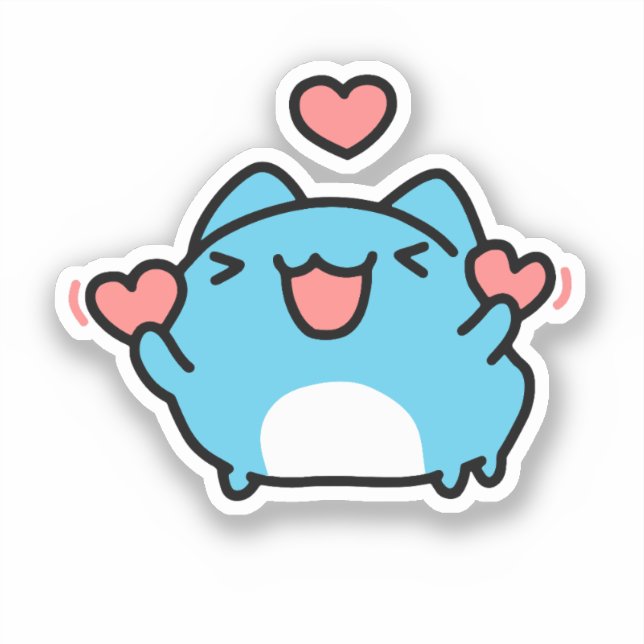 BugCat Capoo cat, Kawaii Comic Cat love (Front)