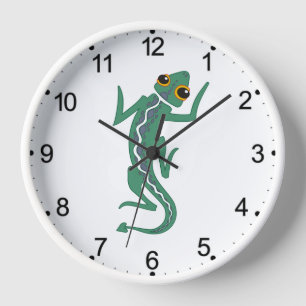 Buggi Green Lizard Artistic Clipart-27847 Clock