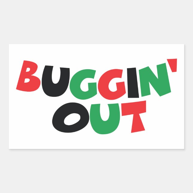 Buggin' Out Rectangular Sticker (Front)
