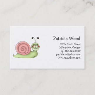 Buggin' You · Green & Pink Snail Business Card