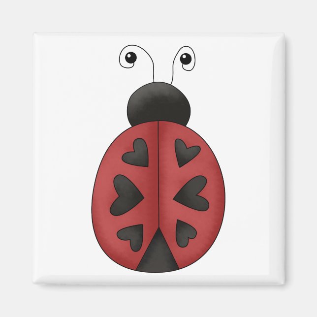 Buggin' You · Ladybug Hearts Magnet (Front)