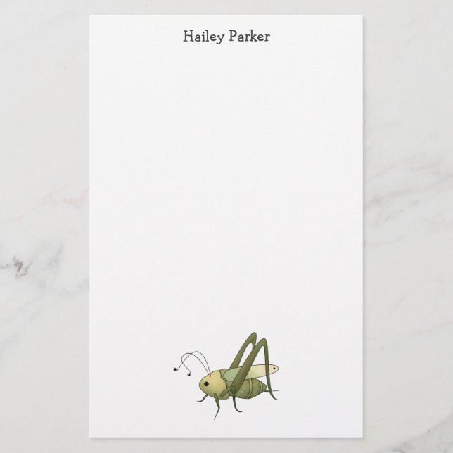 Buggin' You Too · Grasshopper Stationery (Front)