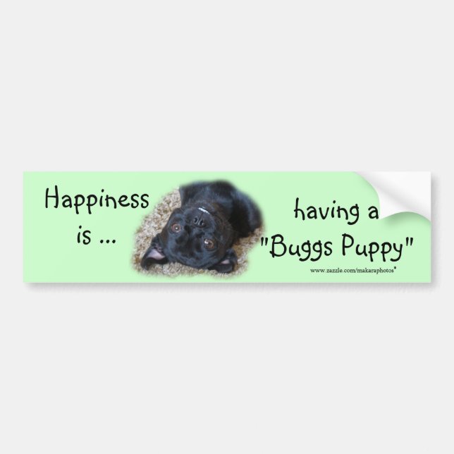 "Buggs Puppy Bumpersticker- customise Bumper Sticker (Front)
