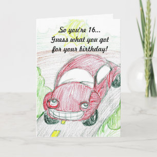 Buggy 16th Birthday Card