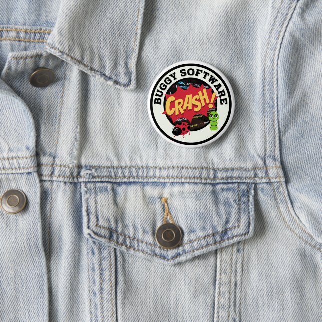 Buggy Software 6 Cm Round Badge (In Situ)