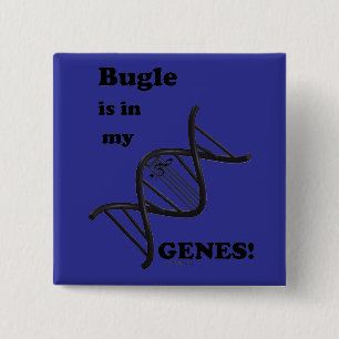 Bugle in my Genes.png 15 Cm Square Badge