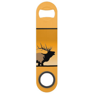 Bugling Bull Elk at Sunset Original Wildlife Art