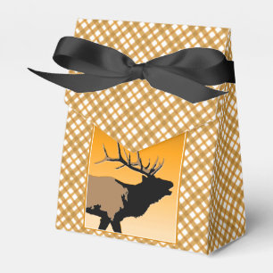 Bugling Bull Elk at Sunset Original Wildlife Art Favour Box