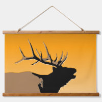 Bugling Bull Elk at Sunset Original Wildlife Art
