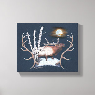 Bugling Bull Elk Canvas Print