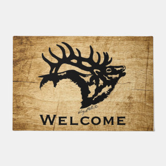 Bugling Bull Elk Doormat