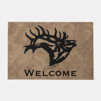 Bugling Bull Elk Doormat