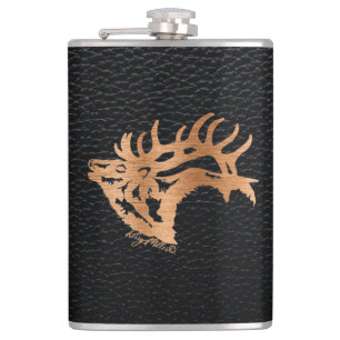 Bugling Bull Elk Hip Flask