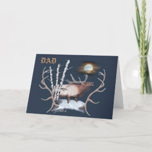 Bugling Bull Elk Holiday Card