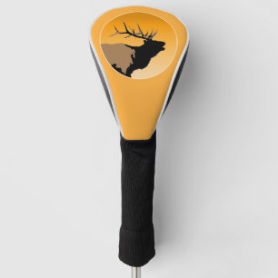 Bugling Elk at Sunset - Original Wildlife Art Golf Head Cover