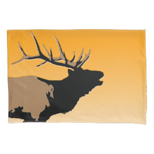 Bugling Elk at Sunset - Original Wildlife Art Pillowcase