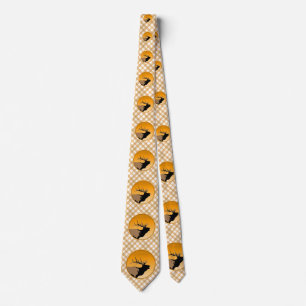 Bugling Elk at Sunset  - Original Wildlife Art Tie