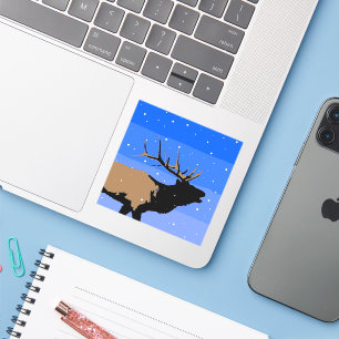 Bugling Elk in Winter - Original Wildlife Art