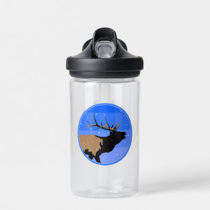 Bugling Elk in Winter  - Original Wildlife Art Water Bottle
