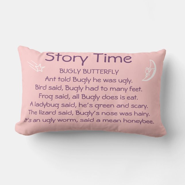 Bugly Butterfly Story time pillow pink (Front)
