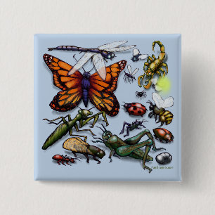 Bugs 15 Cm Square Badge
