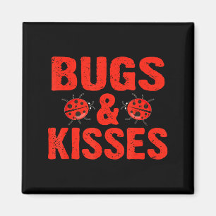 Bugs &amp; Kisses Hugs Ladybugs Valentines Day Lov Magnet