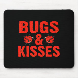 Bugs & Kisses Hugs Ladybugs Valentines Day Lov Mouse Mat