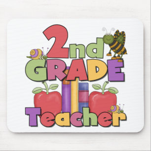 Bugs and Apples 2nd Grade Tshirts and gifts Mouse Mat