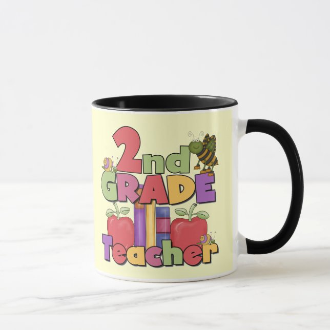 Bugs and Apples 2nd Grade Tshirts and gifts Mug (Right)